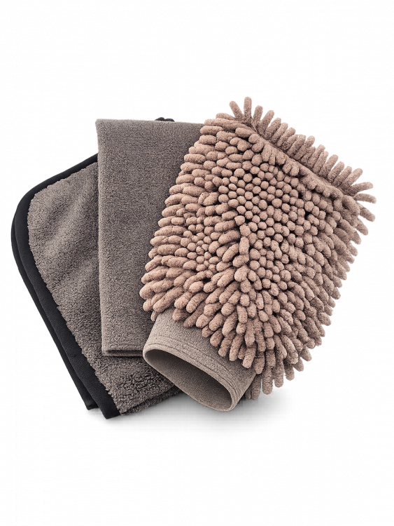 TITAVIN Набор авто 3 в 1 (перчатка + тряпка + тряпка) 480 x 110 мм